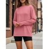 image:imageTrendy Queen Womens Oversized Long Sleeve T Shirts 2026 Basic Crewneck Tee Fall Tops Casual Workout Y2K ClothesCoral