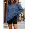 image:imageTrendy Queen Womens Oversized Long Sleeve T Shirts 2026 Basic Crewneck Tee Fall Tops Casual Workout Y2K ClothesHazeblue