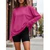 image:imageTrendy Queen Womens Oversized Long Sleeve T Shirts 2026 Basic Crewneck Tee Fall Tops Casual Workout Y2K ClothesHotpink