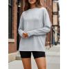 image:imageTrendy Queen Womens Oversized Long Sleeve T Shirts 2026 Basic Crewneck Tee Fall Tops Casual Workout Y2K ClothesLightgrey