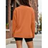 image:imageTrendy Queen Womens Oversized Long Sleeve T Shirts 2026 Basic Crewneck Tee Fall Tops Casual Workout Y2K ClothesOrange