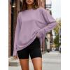 image:imageTrendy Queen Womens Oversized Long Sleeve T Shirts 2026 Basic Crewneck Tee Fall Tops Casual Workout Y2K ClothesPurple