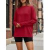 image:imageTrendy Queen Womens Oversized Long Sleeve T Shirts 2026 Basic Crewneck Tee Fall Tops Casual Workout Y2K ClothesRed