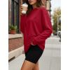 image:imageTrendy Queen Womens Oversized Long Sleeve T Shirts 2026 Basic Crewneck Tee Fall Tops Casual Workout Y2K ClothesRed