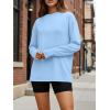 image:imageTrendy Queen Womens Oversized Long Sleeve T Shirts 2026 Basic Crewneck Tee Fall Tops Casual Workout Y2K ClothesSkyblue