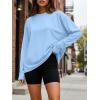image:imageTrendy Queen Womens Oversized Long Sleeve T Shirts 2026 Basic Crewneck Tee Fall Tops Casual Workout Y2K ClothesSkyblue