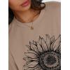 image:imageTrendy Queen Womens Oversized Long Sleeve T Shirts 2026 Basic Crewneck Tee Fall Tops Casual Workout Y2K ClothesSunflower Khaki