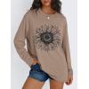 image:imageTrendy Queen Womens Oversized Long Sleeve T Shirts 2026 Basic Crewneck Tee Fall Tops Casual Workout Y2K ClothesSunflower Khaki