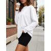 image:imageTrendy Queen Womens Oversized Long Sleeve T Shirts 2026 Basic Crewneck Tee Fall Tops Casual Workout Y2K ClothesWhite