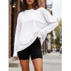 image:imageTrendy Queen Womens Oversized Long Sleeve T Shirts 2026 Basic Crewneck Tee Fall Tops Casual Workout Y2K ClothesWhite