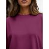 image:imageTrendy Queen Womens Oversized Long Sleeve T Shirts 2026 Basic Crewneck Tee Fall Tops Casual Workout Y2K ClothesWine