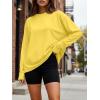image:imageTrendy Queen Womens Oversized Long Sleeve T Shirts 2026 Basic Crewneck Tee Fall Tops Casual Workout Y2K ClothesYellow