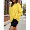 image:imageTrendy Queen Womens Oversized Long Sleeve T Shirts 2026 Basic Crewneck Tee Fall Tops Casual Workout Y2K ClothesYellow