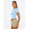 image:imageTrendy Queen Womens Short Sleeve T Shirts Summer Crop Tops Basic Slim Fit Gym Workout Y2k ClothesBaby Blue