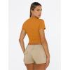 image:imageTrendy Queen Womens Short Sleeve T Shirts Summer Crop Tops Basic Slim Fit Gym Workout Y2k ClothesGolden Ochre