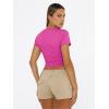 image:imageTrendy Queen Womens Short Sleeve T Shirts Summer Crop Tops Basic Slim Fit Gym Workout Y2k ClothesHot Pink