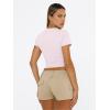 image:imageTrendy Queen Womens Short Sleeve T Shirts Summer Crop Tops Basic Slim Fit Gym Workout Y2k ClothesLight Pink