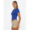 image:imageTrendy Queen Womens Short Sleeve T Shirts Summer Crop Tops Basic Slim Fit Gym Workout Y2k ClothesRoyal Blue