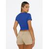 image:imageTrendy Queen Womens Short Sleeve T Shirts Summer Crop Tops Basic Slim Fit Gym Workout Y2k ClothesRoyal Blue