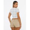 image:imageTrendy Queen Womens Short Sleeve T Shirts Summer Crop Tops Basic Slim Fit Gym Workout Y2k ClothesWhite Dots