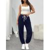 image:imageTrendy Queen Womens Sweatpants Athletic Joggers Baggy Pants Lounge Bottom 2026 Fall Fashion with PocketsNavy