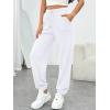 image:imageTrendy Queen Womens Sweatpants Athletic Joggers Baggy Pants Lounge Bottom 2026 Fall Fashion with PocketsWhite