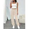 image:imageTrendy Queen Womens Sweatpants High Waisted Winter Baggy Lounge Pants Fall Active Fleece Comfy Joggers 2026Beige