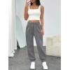 image:imageTrendy Queen Womens Sweatpants High Waisted Winter Baggy Lounge Pants Fall Active Fleece Comfy Joggers 2026Dark Grey