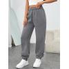 image:imageTrendy Queen Womens Sweatpants High Waisted Winter Baggy Lounge Pants Fall Active Fleece Comfy Joggers 2026Dark Grey