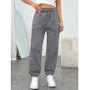 image:imageTrendy Queen Womens Sweatpants High Waisted Winter Baggy Lounge Pants Fall Active Fleece Comfy Joggers 2026Dark Grey
