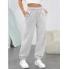 image:imageTrendy Queen Womens Sweatpants High Waisted Winter Baggy Lounge Pants Fall Active Fleece Comfy Joggers 2026Grey