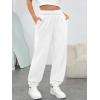 image:imageTrendy Queen Womens Sweatpants High Waisted Winter Baggy Lounge Pants Fall Active Fleece Comfy Joggers 2026White