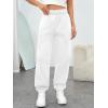 image:imageTrendy Queen Womens Sweatpants High Waisted Winter Baggy Lounge Pants Fall Active Fleece Comfy Joggers 2026White