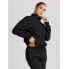 image:imageTrendy Queen Womens Sweatsuits 2 Piece Outfits Fall Lounge Sweat Sets Half Zip Sweatshirts with Baggy SweatpantsBlack