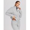 image:imageTrendy Queen Womens Sweatsuits 2 Piece Outfits Fall Lounge Sweat Sets Half Zip Sweatshirts with Baggy SweatpantsGrey