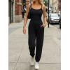 image:imageTrendy Queen Womens Tank Tops Camisole Sleeveless Tops Adjustable Spaghetti Straps Basic Going Out Slim Fitted ClothesBlack