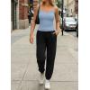 image:imageTrendy Queen Womens Tank Tops Camisole Sleeveless Tops Adjustable Spaghetti Straps Basic Going Out Slim Fitted ClothesLight Blue