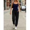 image:imageTrendy Queen Womens Tank Tops Camisole Sleeveless Tops Adjustable Spaghetti Straps Basic Going Out Slim Fitted ClothesNavy