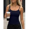 image:imageTrendy Queen Womens Tank Tops Camisole Sleeveless Tops Adjustable Spaghetti Straps Basic Going Out Slim Fitted ClothesNavy