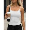 image:imageTrendy Queen Womens Tank Tops Camisole Sleeveless Tops Adjustable Spaghetti Straps Basic Going Out Slim Fitted ClothesOatmeal Grey