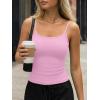 image:imageTrendy Queen Womens Tank Tops Camisole Sleeveless Tops Adjustable Spaghetti Straps Basic Going Out Slim Fitted ClothesPink