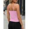 image:imageTrendy Queen Womens Tank Tops Camisole Sleeveless Tops Adjustable Spaghetti Straps Basic Going Out Slim Fitted ClothesPink