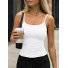 image:imageTrendy Queen Womens Tank Tops Camisole Sleeveless Tops Adjustable Spaghetti Straps Basic Going Out Slim Fitted ClothesWhite