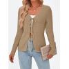 image:imageTrendy Queen Womens Tie Front Tops Fall Cardigan Sweaters 2026 Fashion Crochet Crop Winter Clothes Cute Y2K Casual OutfitsCoffeegrey