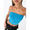 image:imageTrendy Queen Womens Tube Tops Strapless Crop Tops Basic Backless Sleeveless Going Out 2026 Spring Outfits Summer ClothesBlue