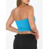 image:imageTrendy Queen Womens Tube Tops Strapless Crop Tops Basic Backless Sleeveless Going Out 2026 Spring Outfits Summer ClothesBlue