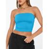 image:imageTrendy Queen Womens Tube Tops Strapless Crop Tops Basic Backless Sleeveless Going Out 2026 Spring Outfits Summer ClothesBlue