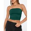image:imageTrendy Queen Womens Tube Tops Strapless Crop Tops Basic Backless Sleeveless Going Out 2026 Spring Outfits Summer ClothesDark Green