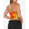 image:imageTrendy Queen Womens Tube Tops Strapless Crop Tops Basic Backless Sleeveless Going Out 2026 Spring Outfits Summer ClothesFloralorange