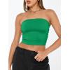 image:imageTrendy Queen Womens Tube Tops Strapless Crop Tops Basic Backless Sleeveless Going Out 2026 Spring Outfits Summer ClothesGreen